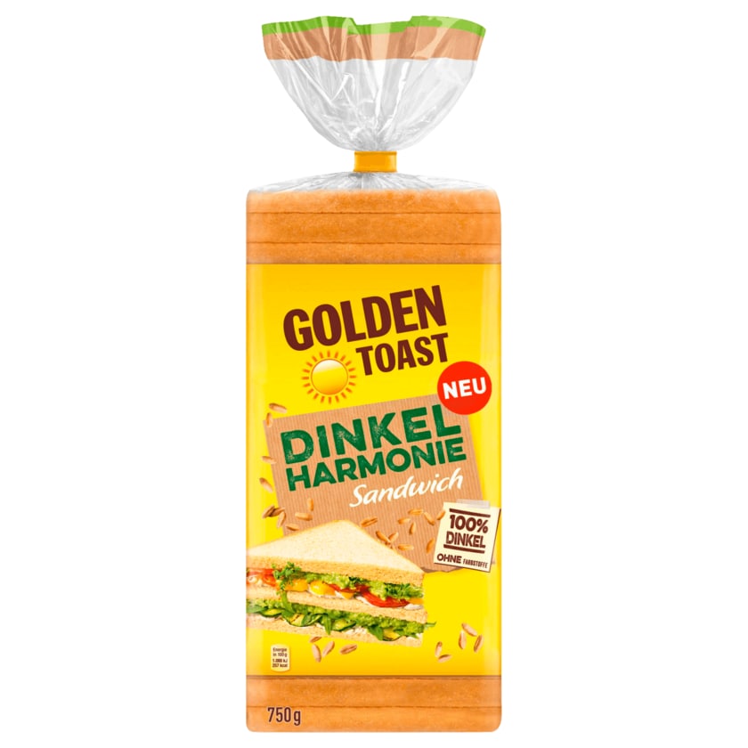 Golden Toast Dinkel Harmonie Sandwich 750g